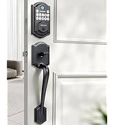 RAFECIEE Front Door Lock Set Keyless Entry Door Lock Deadbolt with Handle Set - Fingerprint & Pas...
