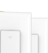 GHome Smart Switch, 3 Way Light Wi-Fi Switch Compatible with Alexa and Google Home, 2.4GHz Schedu...