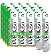 DURNERGY CR2450 3V Lithium Coin Cell Battery 100 Pack, Button Battery CR2450 2450, ECR2450, KCR24...