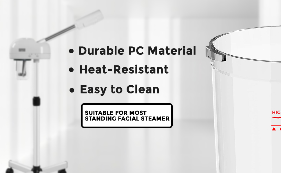 standing facial steamer water beaker