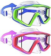 Aegend Diving Mask for Adult & Teen - Panoramic Anti-Fog Comfort Fit Goggles with Mesh Bag for Sn...