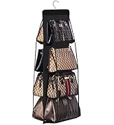 Lirex Handbag Hanging Organizer, 8 Pocket Purse Storage Hanger Oxford Cloth Closet for Family Clo...