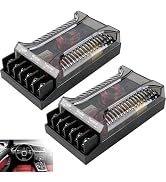 300 Watts 2 Way Crossover, 2Pcs Passive Crossover for Car Audio Tweeter & Speaker, Overcurrent Pr...
