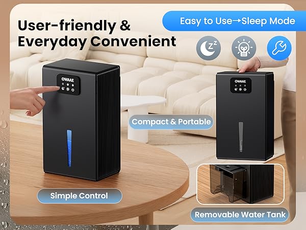 user friendly dehumidifier
