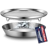 WAGENSTEIGER Stainless Steel Mesh Tray Set with Drip Pan, Air Fryer Basket and Tray, Kitchen Cola...