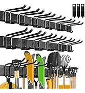 klasit Garage Wall Organizer,21Pack Carries 1200 lbs,Garden Tool Organizer 99in With Large Storag...
