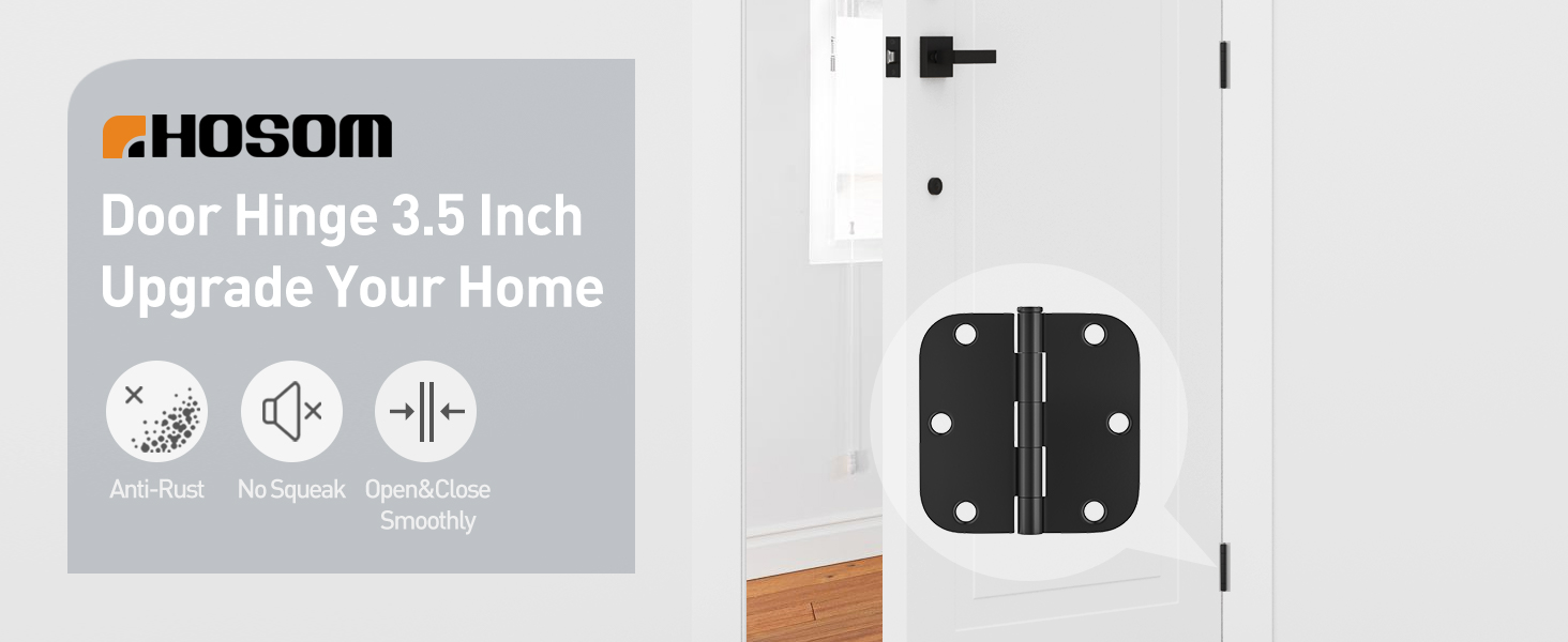 DOOR HINGE BLACK 3.5