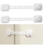 Fursafe&Q Child Safety Cabinet Proofing, Baby Cabinet Locks Adhesive Adjustable Child Safety Stra...