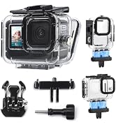 FitStill Underwater Waterproof Diving Housing for Go Pro Hero 13/12/11/10/9 Black,60M/196FT Prote...