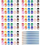 10 Pack Mini Acrylic Paint Set,12 Colors Acrylic Paints Strips for Kids&Adults Craft Paint,140 PC...
