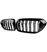 Zealhot G30 Grille, Black Front Kidney Grille Grill Compatible with BMW 2017-2020 5 Series G30 M5...