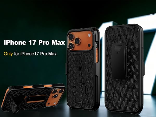 Ailiber Compatible for iPhone 17 Pro Max Case Holster with Screen Protector