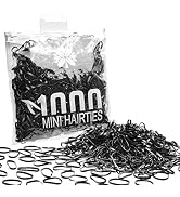 KANPRINCESS 1000PCS Hair Rubber Bands(black)