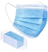Borje Blue Disposable Face Mask 100 Pcs Blue Face Masks 3 Ply Protection Masks