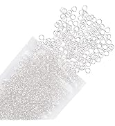 Uniclife 6 mm Silver Jump Rings for Jewelry Making Open Single Loops Mini Ring Connectors for Key...