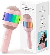 Karaoke Machine for Kids Adults, Portable Bluetooth Microphone Song Toys with LED Light, Best Chr...