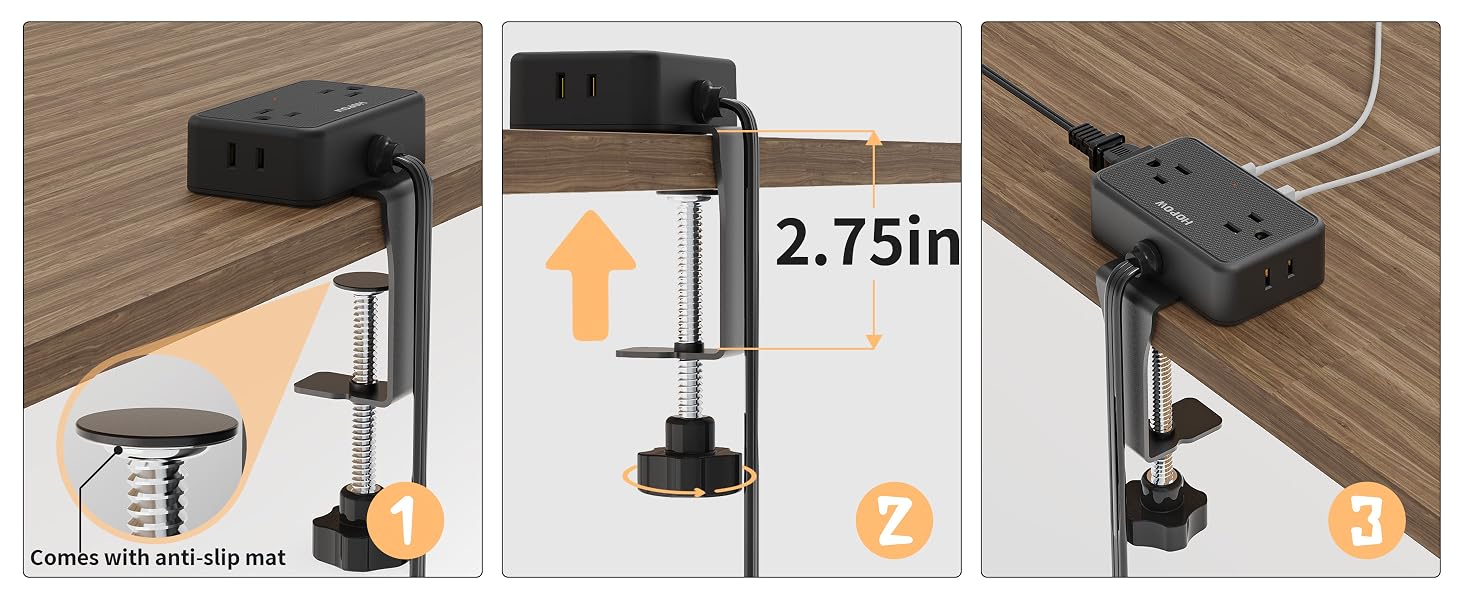 under desk power strip