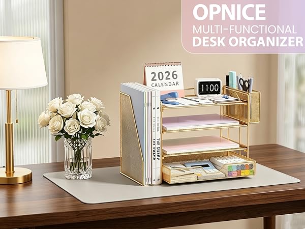 gold desk organizer accessories office supplies decor