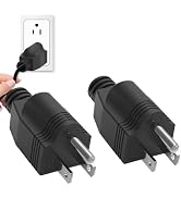 Replacement Plug 3 Prong NEMA 5-15P Power Adapter Replacement Plug, Straight Blade Connector for ...