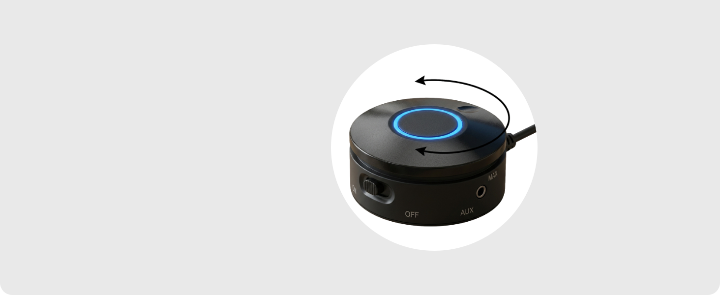 Adjust the volume through the control pod of the CA-3090 Speaker System of Cyber Acoustics