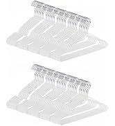 gofuch Ultra-Thin Metal Hangers, 100 Pack Non-Slip PVC Coated Space Saving Clothes Hangers for Cl...