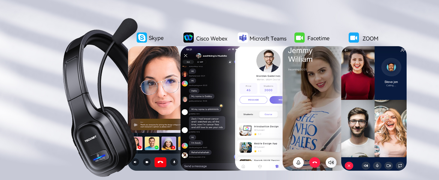 bluetooth headset with microphone