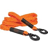 BLACK+DECKER BDX1009 Black/Orange 14' Tow Rope with Easy Grip Handles and Steel Forged G-Clip Hoo...