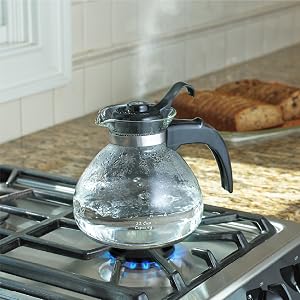 water kettle stovetop whistling coffee pitcher pour over tea for stove top borosilicate glass pot