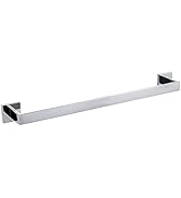 TQKAG Single Towel Bar Chrome 23.6 Inch Bathroom Towel Rod Stainless Steel Wall Mounted Bath Towe...