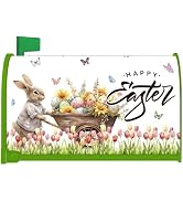 Inisajace Easter Magnetic Mailbox Cover - Bunny and Egg Basket Happy Easter Magnetic Mailbox Cove...