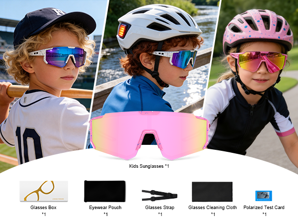 Kids Baseball Sunglasses for Boys Girls