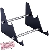 CRASPIRE Acrylic Keyboard Display Stand 2-Tier Portable Keyboard Display Shelf Black Display Keyb...