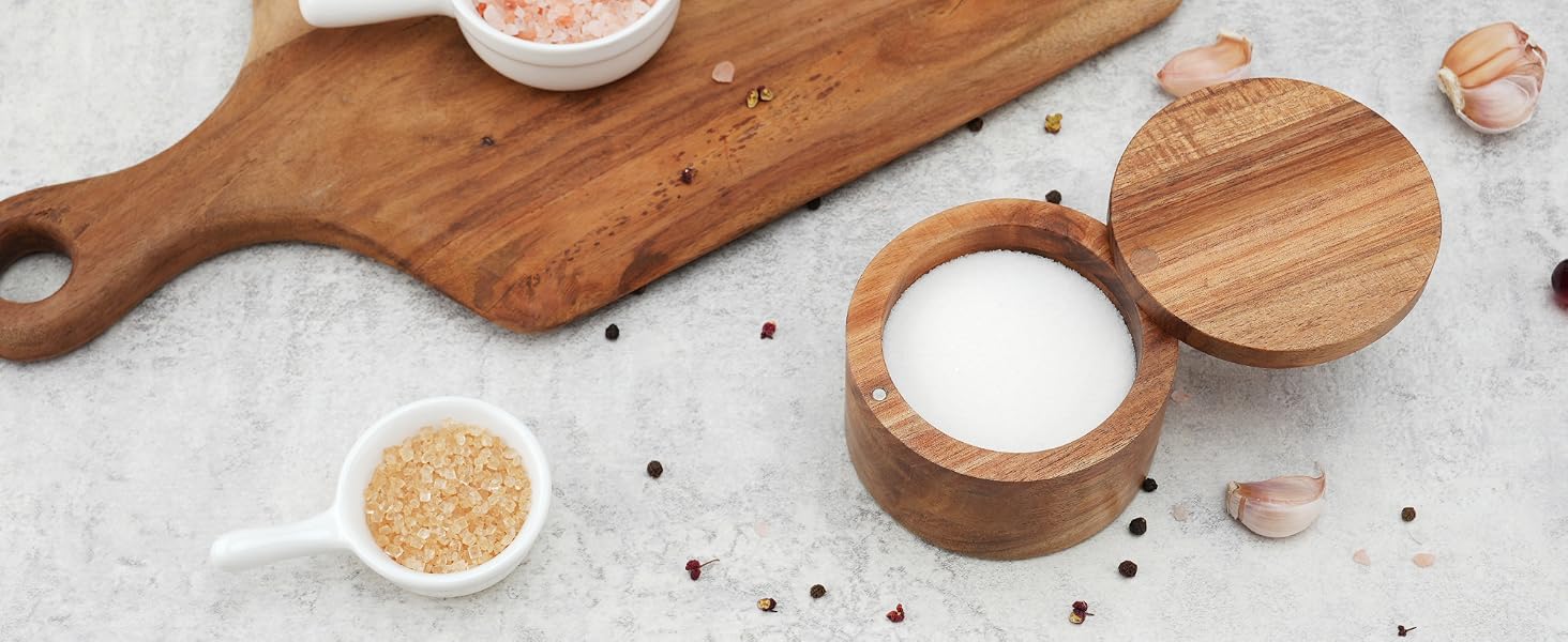 acacia salt cellar