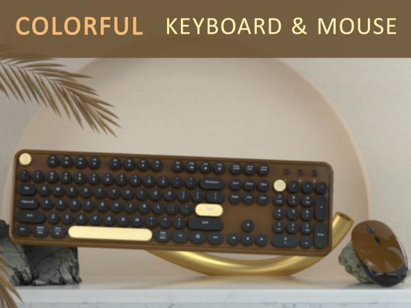 colorful keyboard and mouse wireless