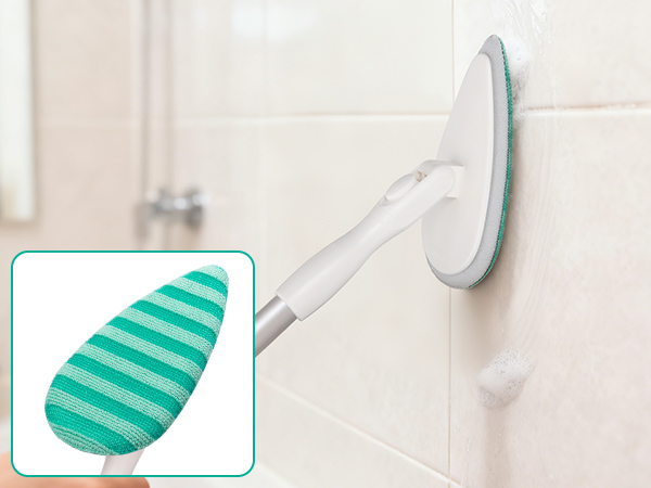 tub and tile scrubber with long handle