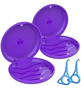 BVN 2 Pcs Retainer Case, Slim Braces Case, Denture Case, Mouth Guard Case, Teeth Aligner Case, Re...