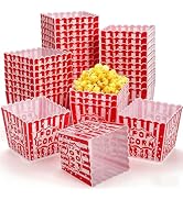 Tebery 30 Pack Reusable Movie Night Popcorn Boxes for Party, Plastic Open-Top Popcorn Containers ...