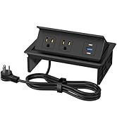 Table Power Outlet Hub PD20W USB-C Fast Charging Station, Recessed Outlet with 2AC Outlets and US...