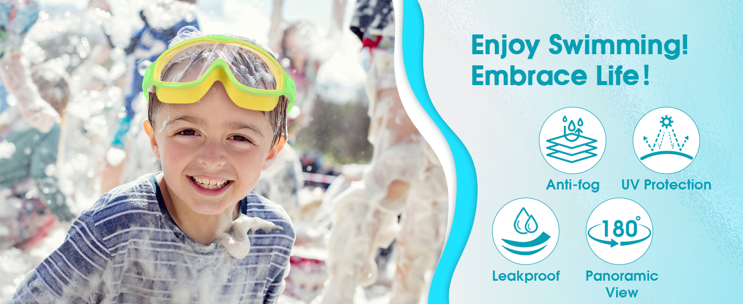 kids goggles for swimming 8-12