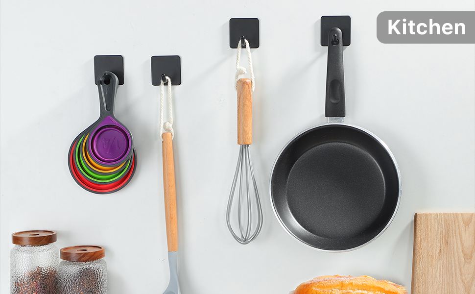 Adhesive Towel Hooks on Wall: Robe Hooks for Hanging Clothes Hats Stick on Bathroom