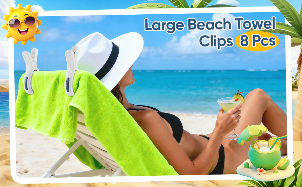 beach clips white