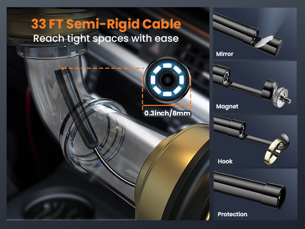 Vorth Endoscope Camera with Light