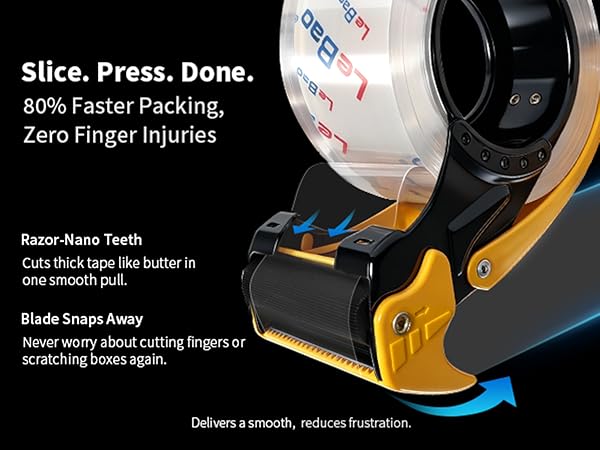 lebao pro seal cutter efficiency system nano serrated blade auto retract guard safe operation