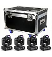 MINGJIE 60W LED Moving Head Stage Lights with DMX512 Control - 8 Gobos & 8 Colors, Sound Activate...