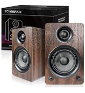 UCINNOVATE Active Bookshelf Speaker, Compact Powered HiFi Speakers, Bluetooth & AUX Input, Wooden...