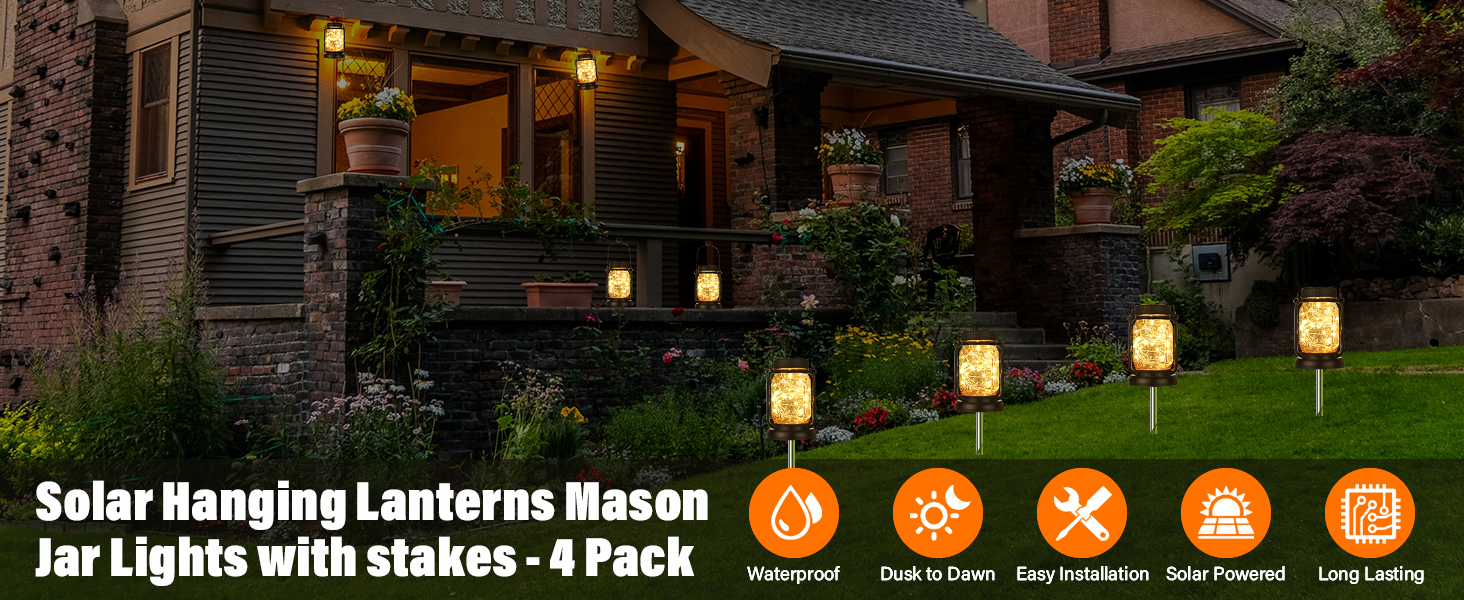 warm white solar lights with stakes
