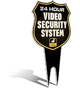 Ultra Reflective Warning 24 Hour Video Surveillance Security Camera System in Operation Metal Yar...