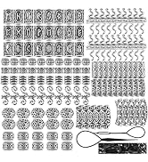 BEEFLYING 326 Pieces Viking Beard Beads Tibetan Style Alloy Beads Norse Hair Tube Loose Beads Ant...
