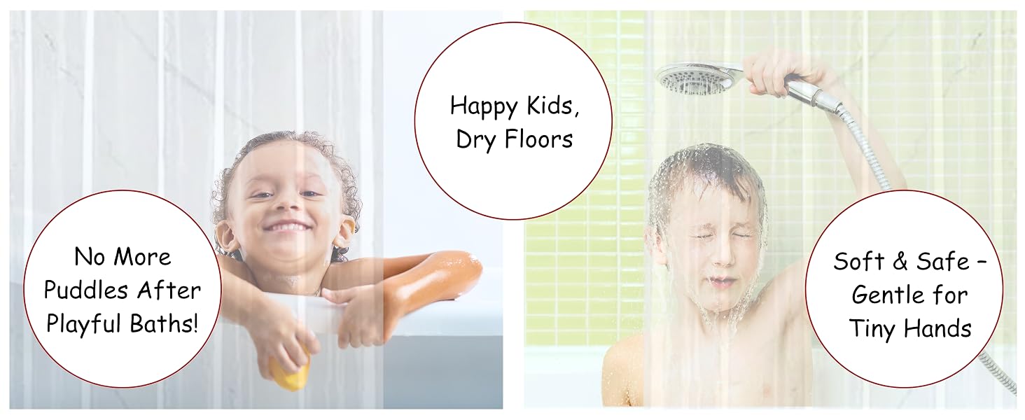 Shower Curtain Liner 72 x 72 | Heavy-Duty Clear PEVA, 90 GSM Premium Thickness