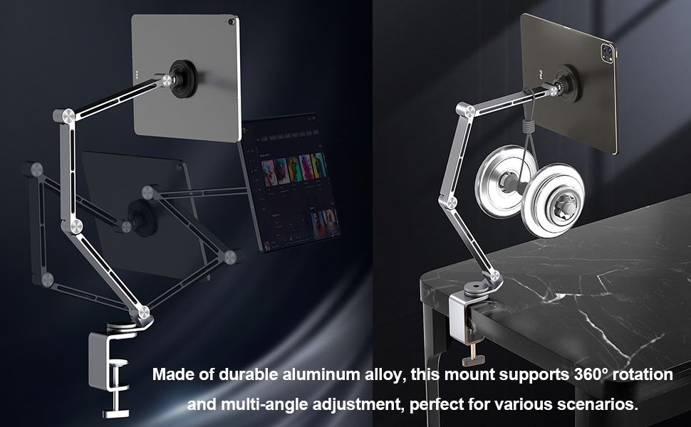 Multi-functional Desk Mount, Flexible Adjustment